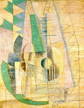 パブロ・ピカソ Painting - 1912年パブロ・ピカソを拡張する緑のギター